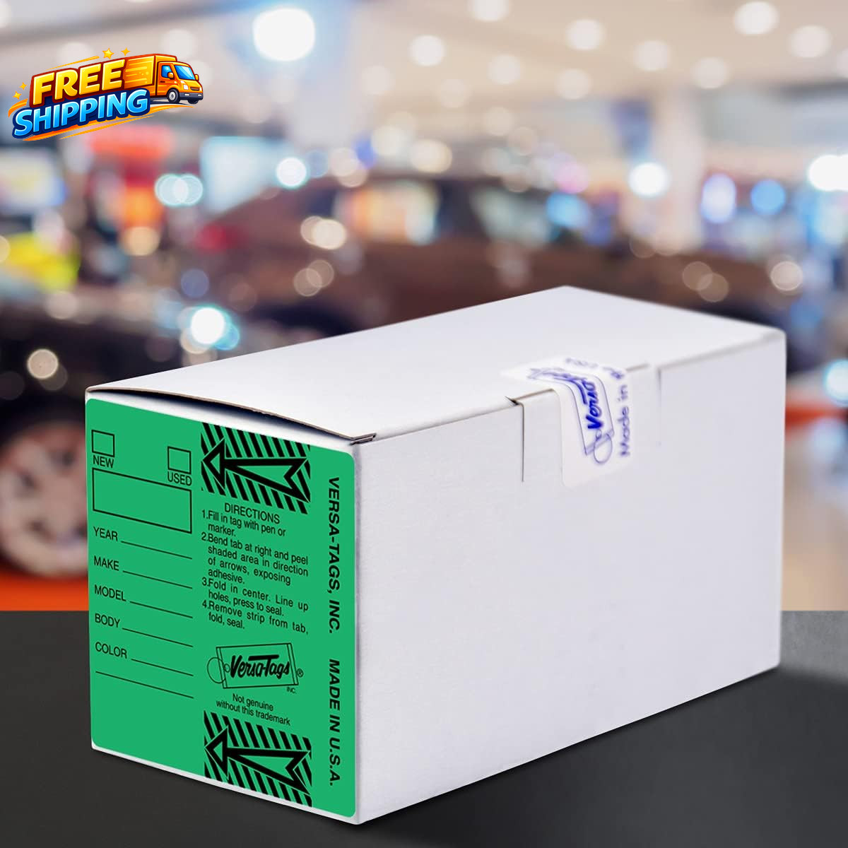 250 per Box Self-Protecting Paper Key Tags with Chrome-Plated Split Rings
