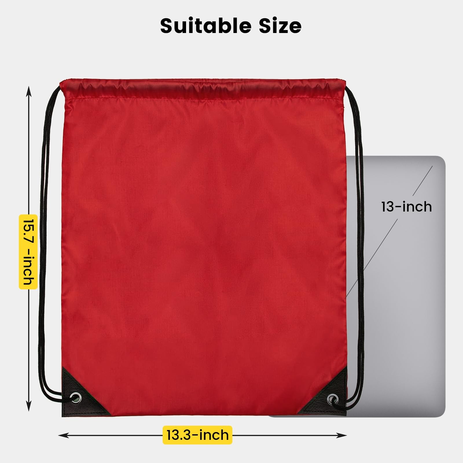 Vorspack 60 Pcs Drawstring Bags Bulk, 15.7 x 13.3 One Size, Multicolor