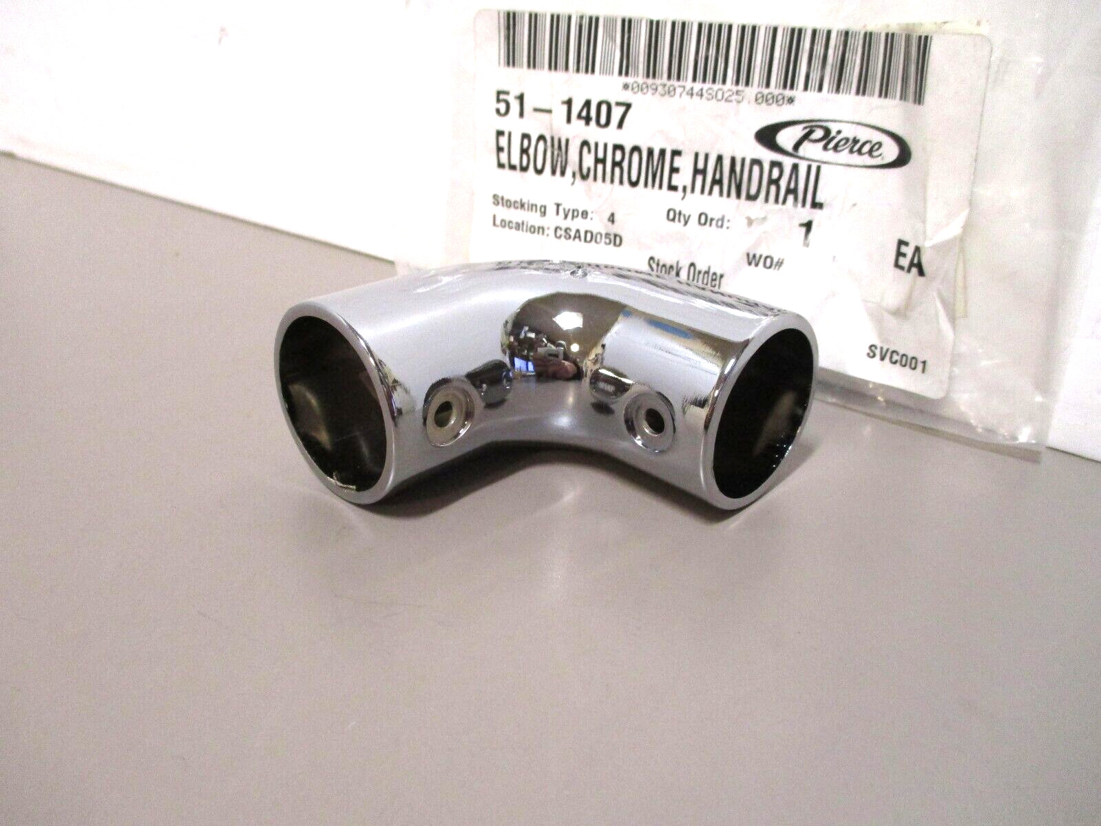 Pierce 51-1407 Chrome Handrail Elbow for 1-1/4″ Hand Grab Rail