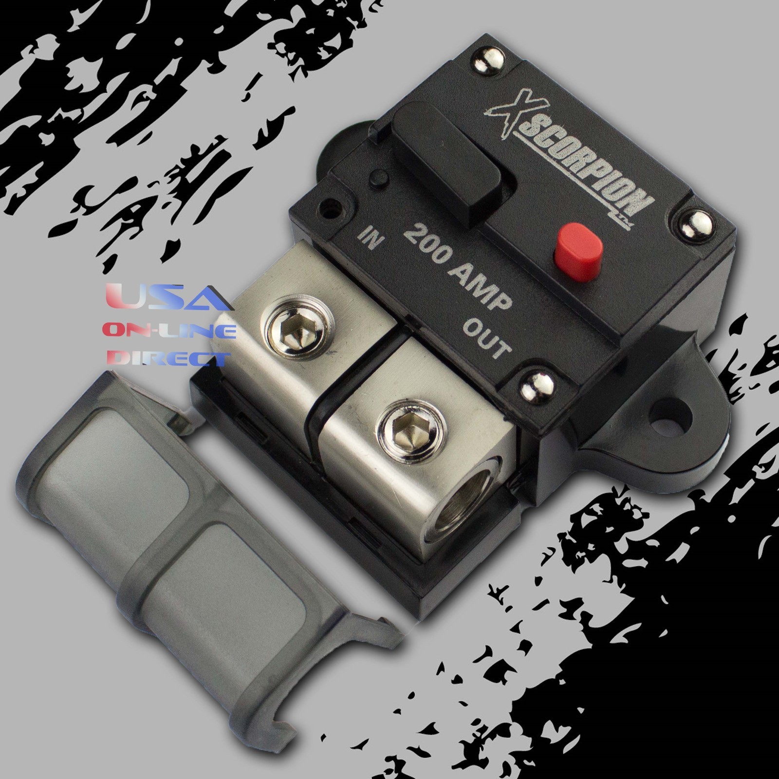 200A Amp Manual Reset Inline Circuit Breaker Platinum Terminal Block Marine Auto