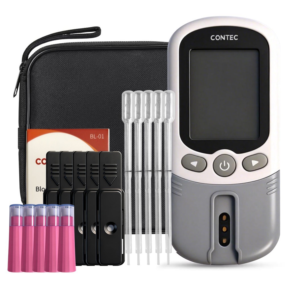 2026 CONTEC Upgraded 5-in-1 Blood Lipid Analyzer: Cholesterol and Triglycerides