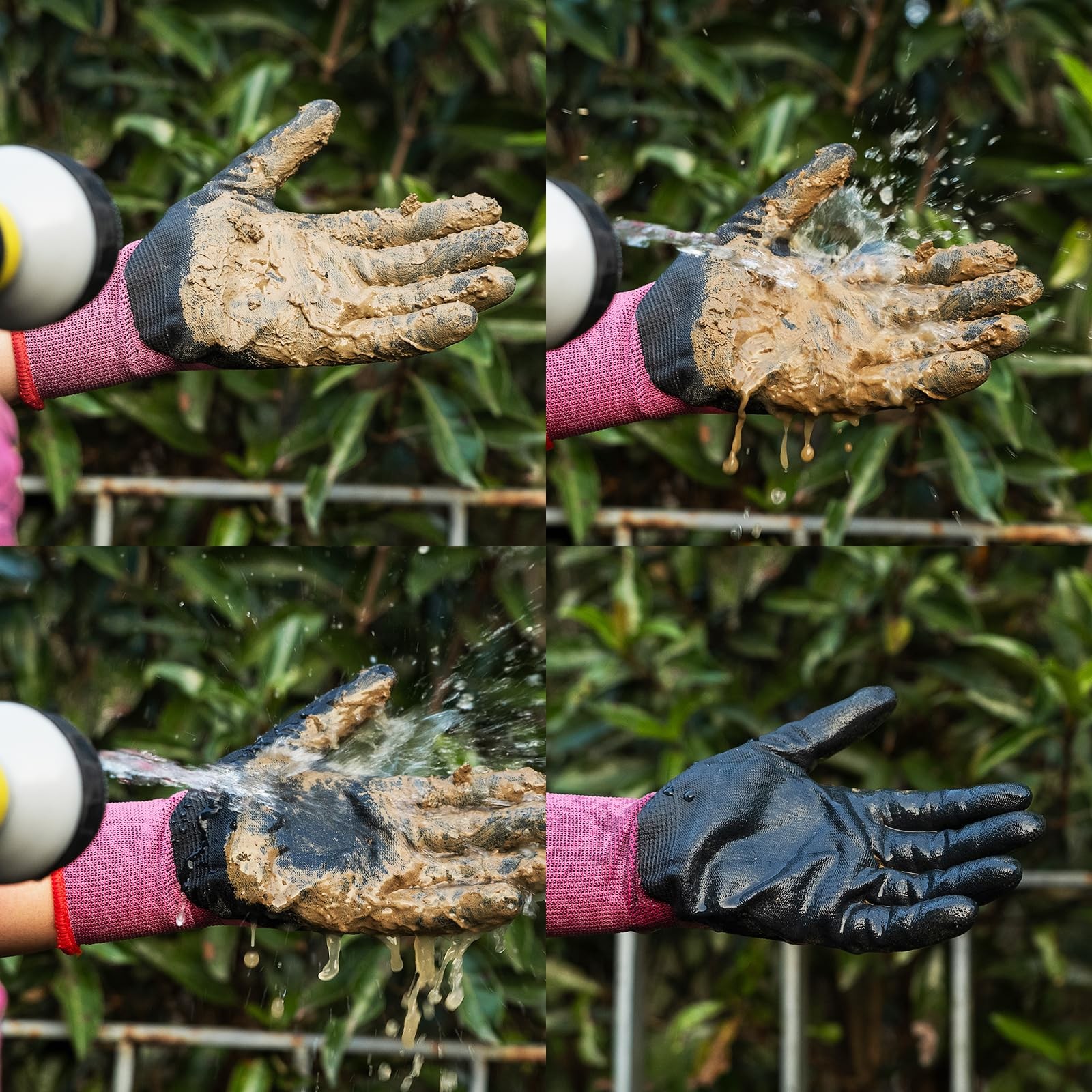 3 Pairs Microfoam Nitrile-Coated Nylon Work Gloves for Women & Men, Touchscre…
