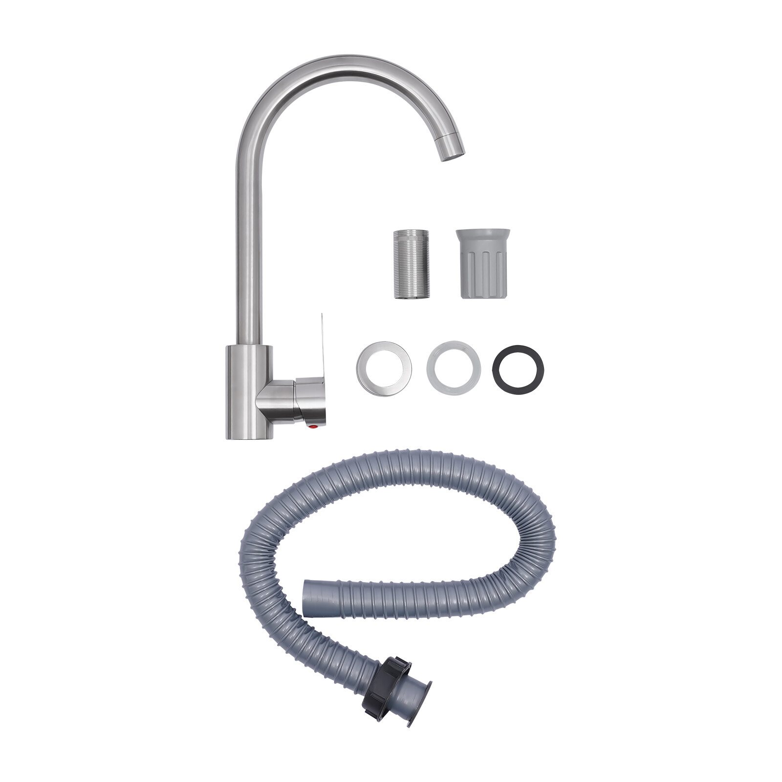 Commercial Stainless Steel 1-Compartment Kitchen Utility Sink With Faucet