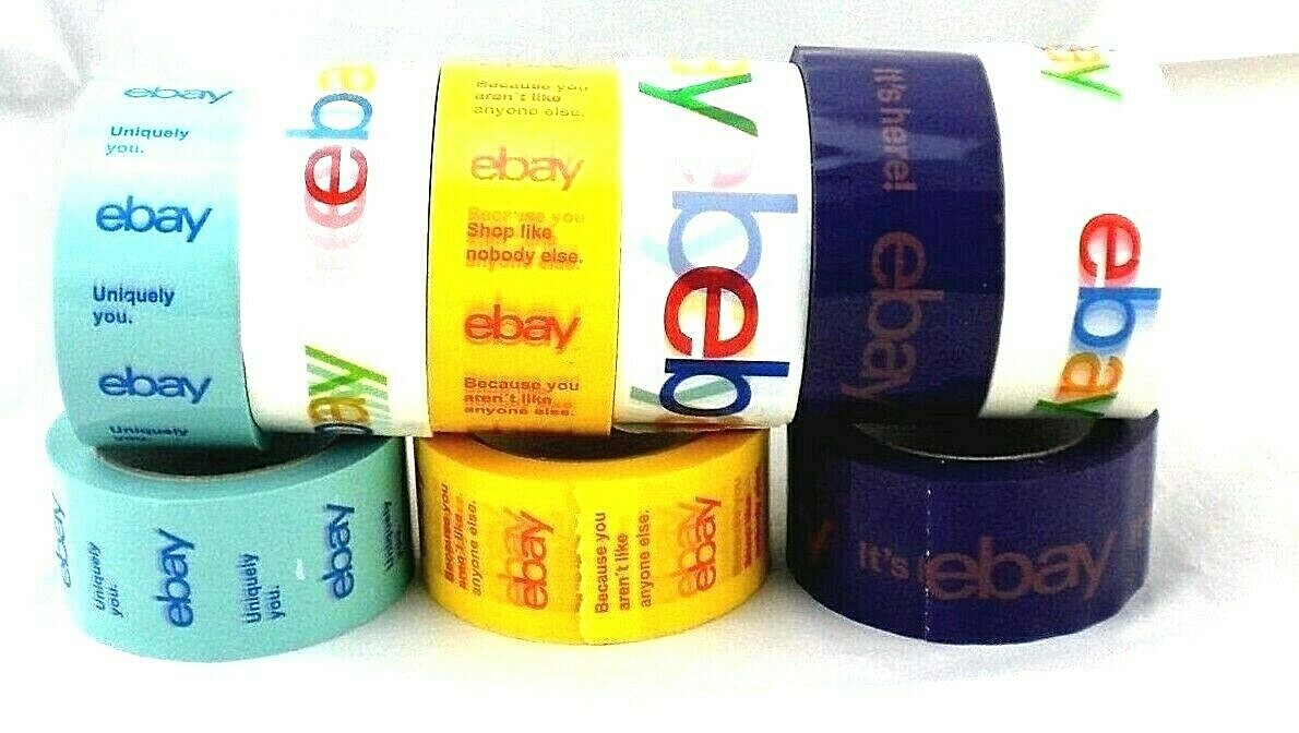 EBAY Branded Shipping Packing Supplies HUGE Variety Lot of 156 Tape Stickers ETC