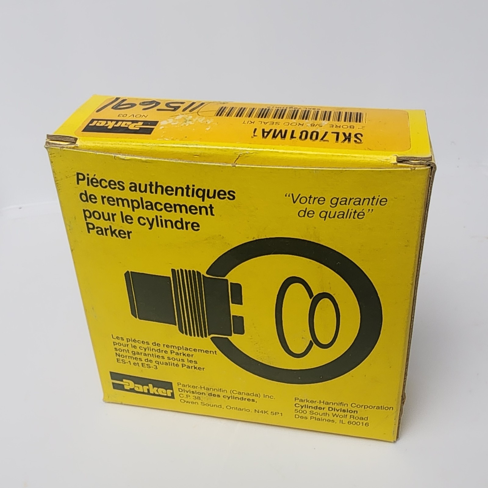 New PARKER SKL7001MA1 / SKL 7001MA1 2″ Bore, 5/8″ Rod Seal Kit (Open Bag)