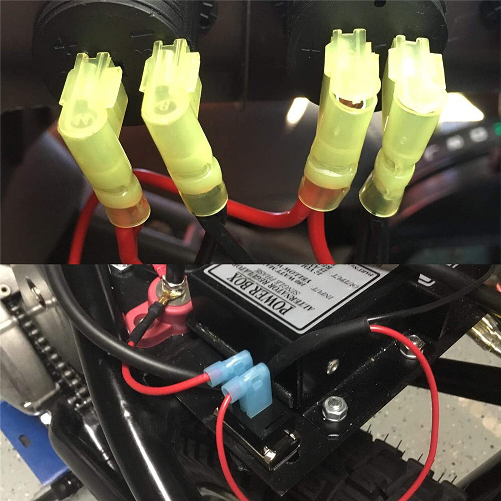 35/120PCS Nylon Female Flag Terminal Insulated Right Angle Connector 90 degree