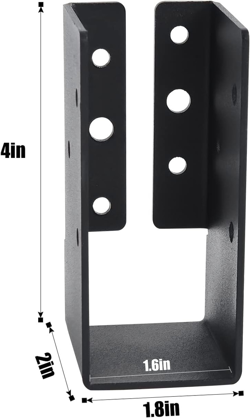 Concealed Joist Hangers, 24 Pcs of 2″X4″Outdoor Concealed-Flange，Q235 Steel Plat