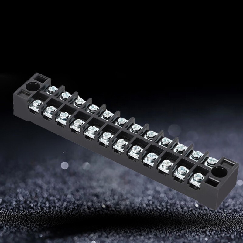 5Pcs Dual Row 12 Positions Screw Terminal Electric Barrier Strip Block 15A 600V