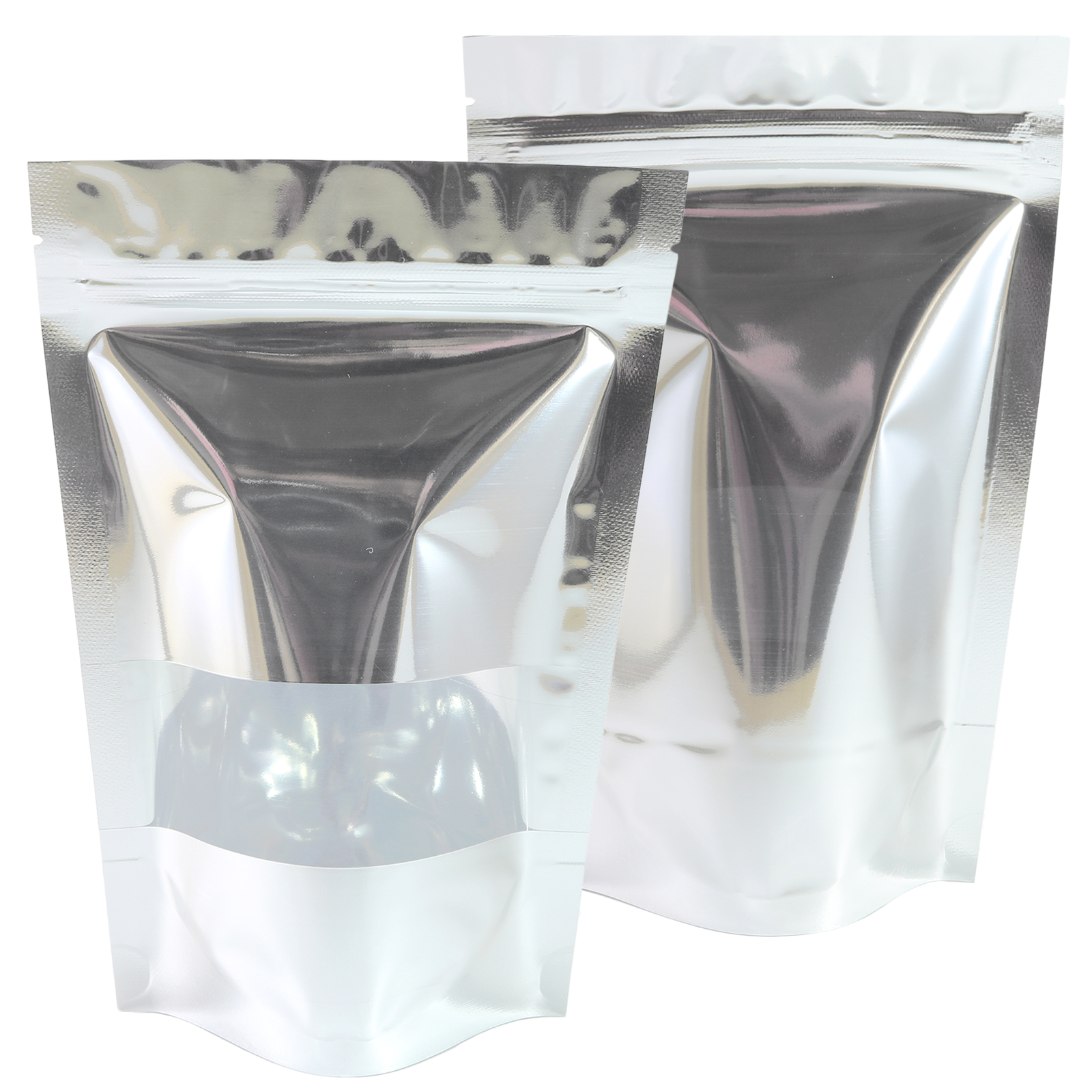 200 Silver Stand-Up Dry Food Mylar Pouches for Seeds and Grains