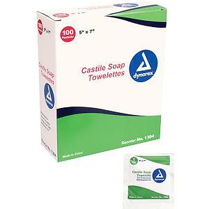 Castile Soap Towelette #1304 Box of 100 5» x 7»