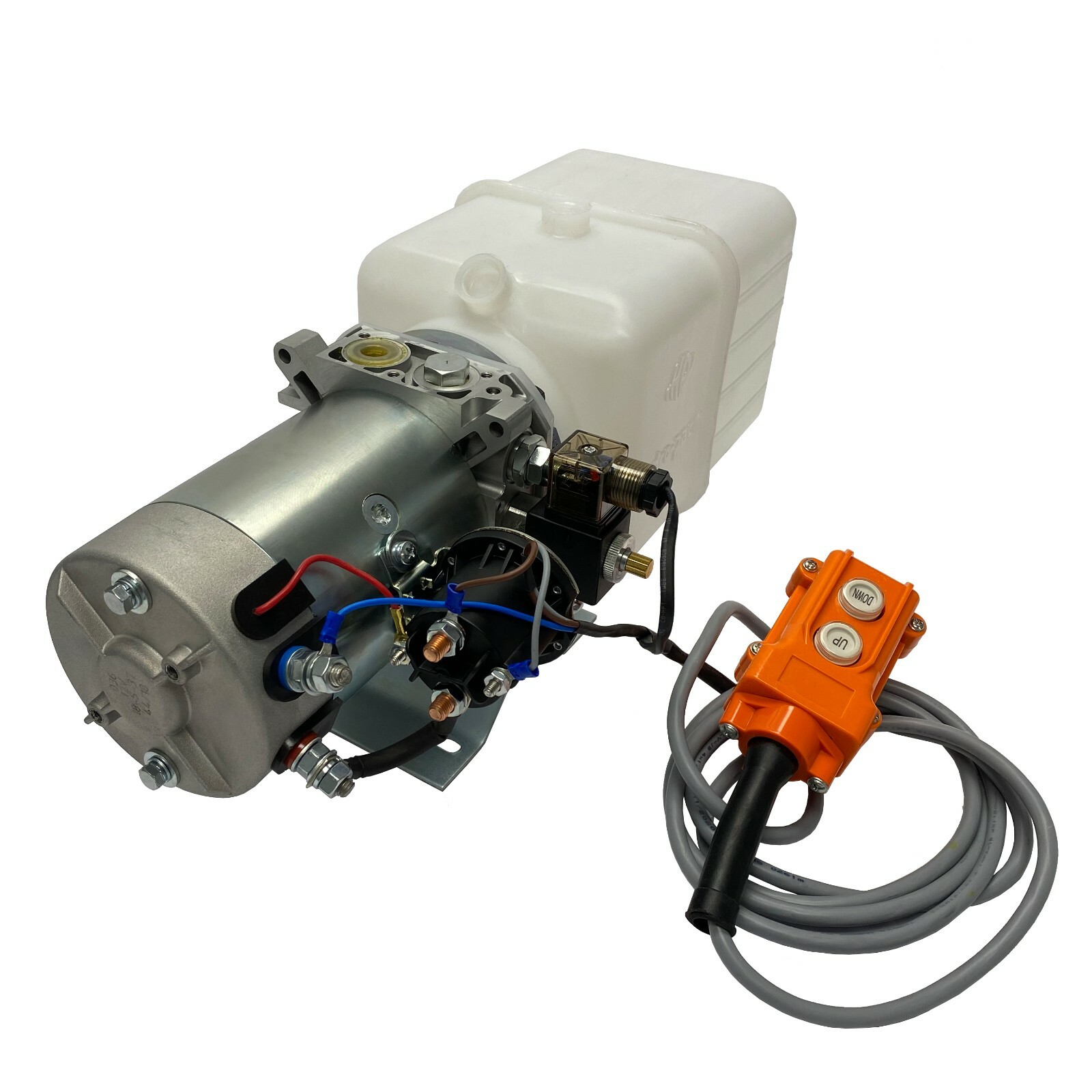 12V DC Single Acting Hydraulic Power Unit 10 Quart tank with Remote Control