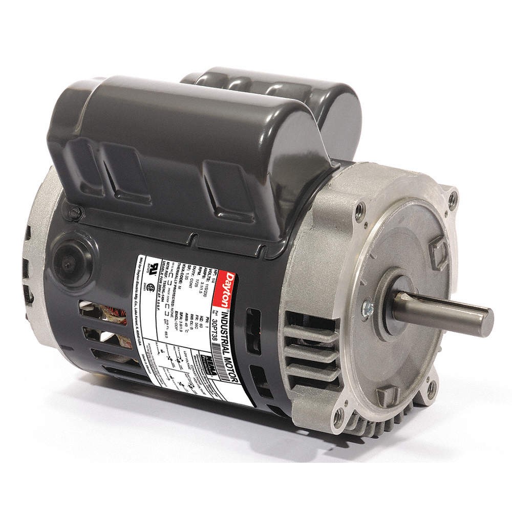DAYTON 30PT38 GP Motor,1/4 HP,1,725 RPM,115/230V,56C 30PT38