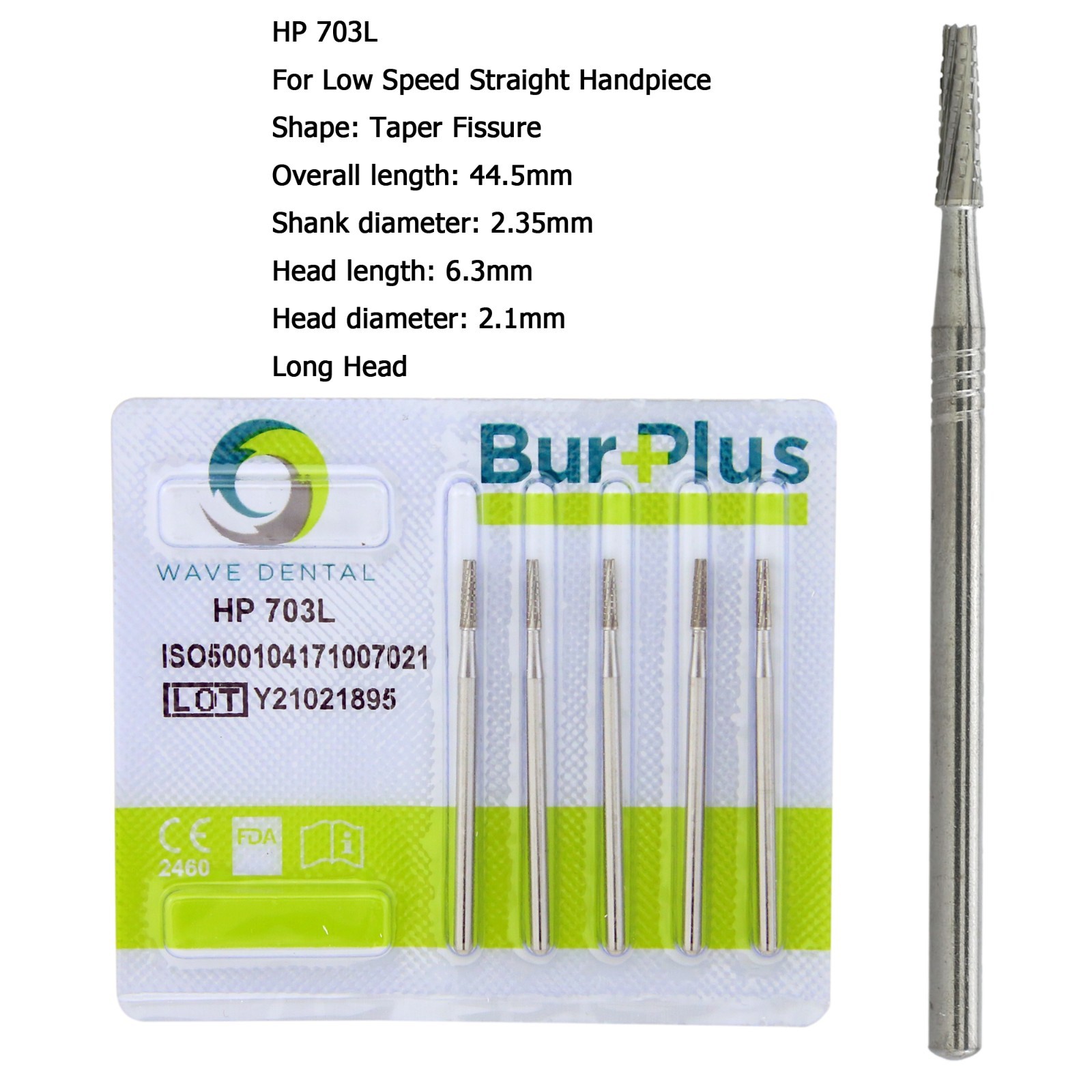 WAVE Dental Carbide Burs HP Long Surgical Burs For Straight Handpiece 703L 702