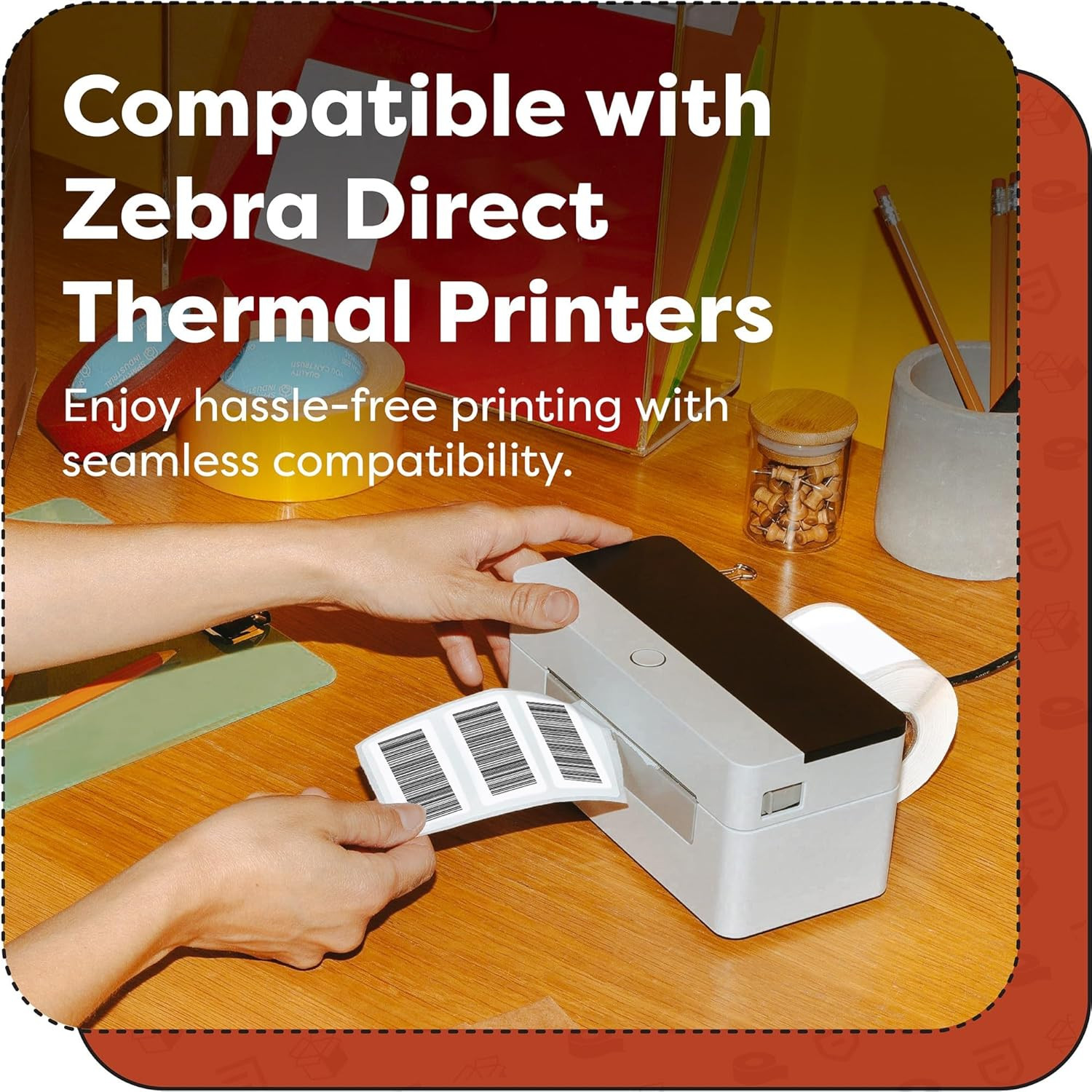 3.5″ x 1.5″ Direct Thermal Labels – 9000 Count for Zebra & Rollo Printers