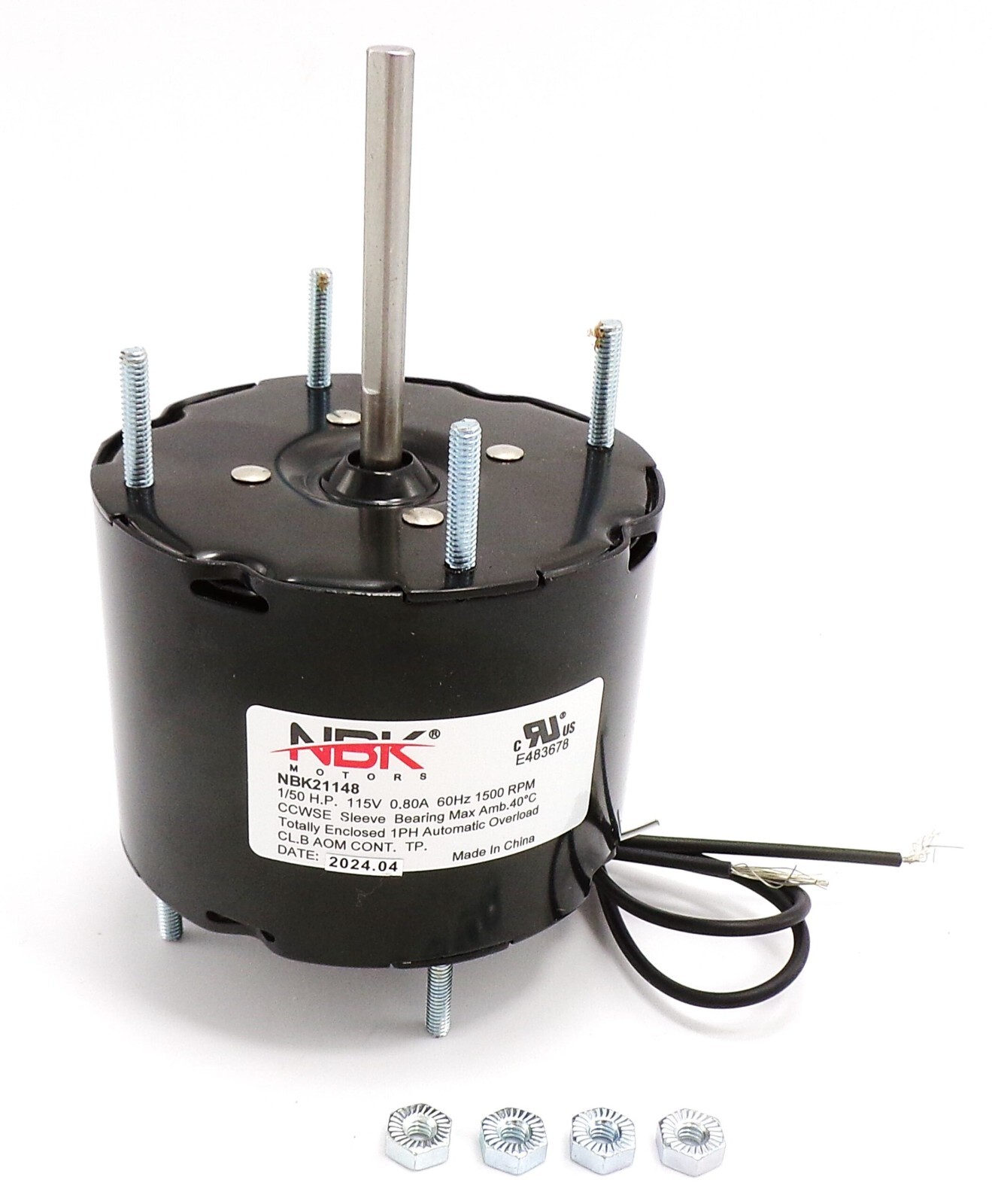 Fan Motor 3.3″ Dia. 1/50 HP 1500 RPM 115 Volts CCW Replaces JA2M010