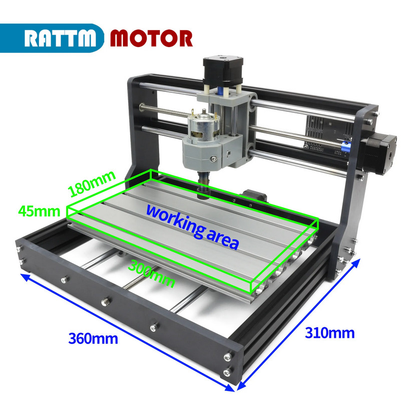 【USA】3 Axis 3018 Pro CNC Router Engraving Machine GRBL Control For Wood milling