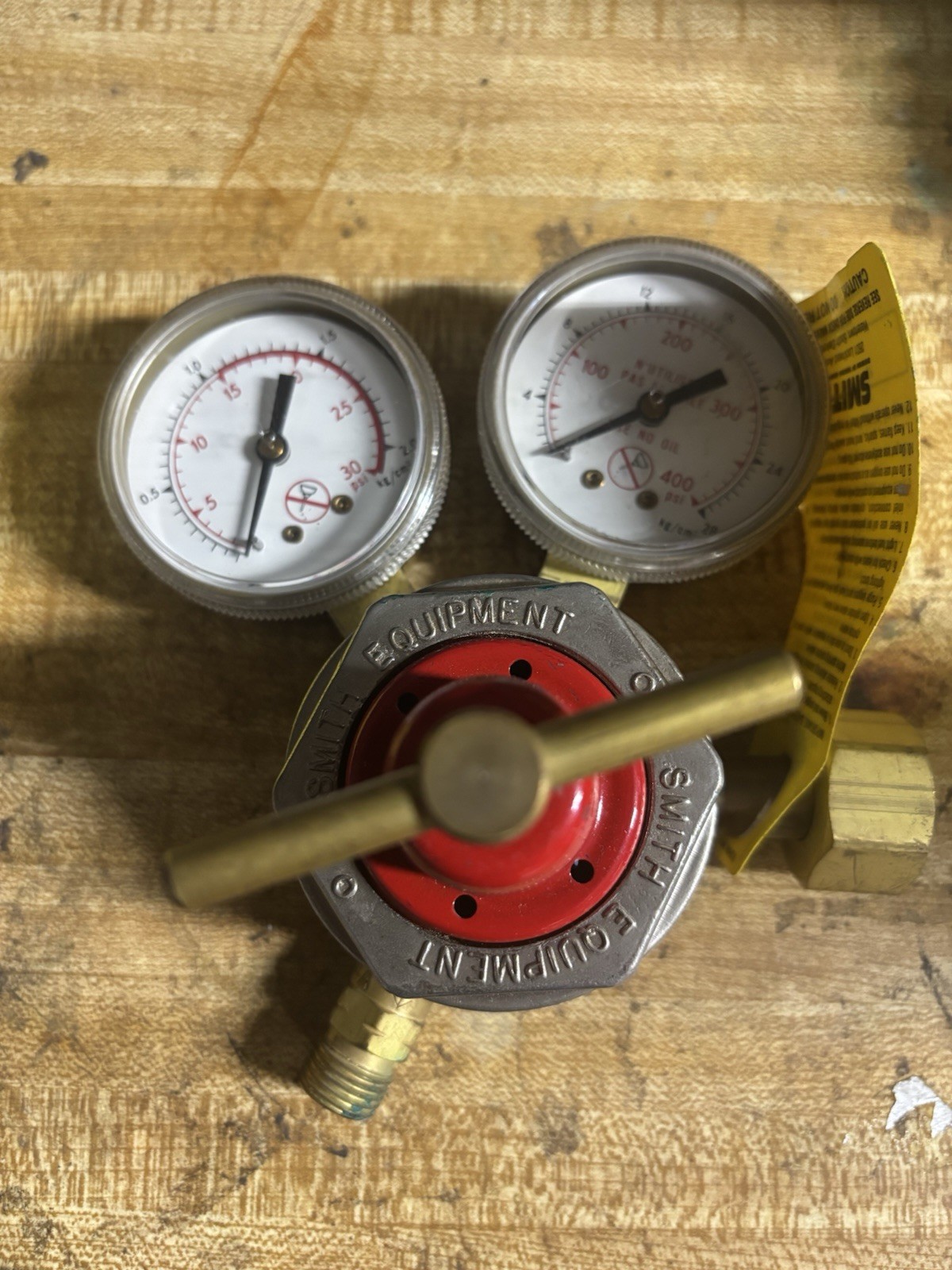 Smith Equipment/Miller Oxygen/Acetylene Industrial Brass Regulator Gauges