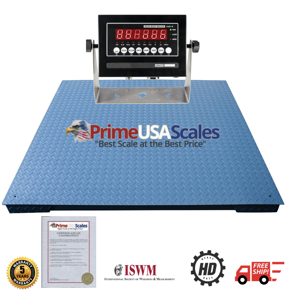 NEW Floor Scale 48″X48″ (4’x4′) NTEP Legal for trade 5000 X 1 lb / Indicator