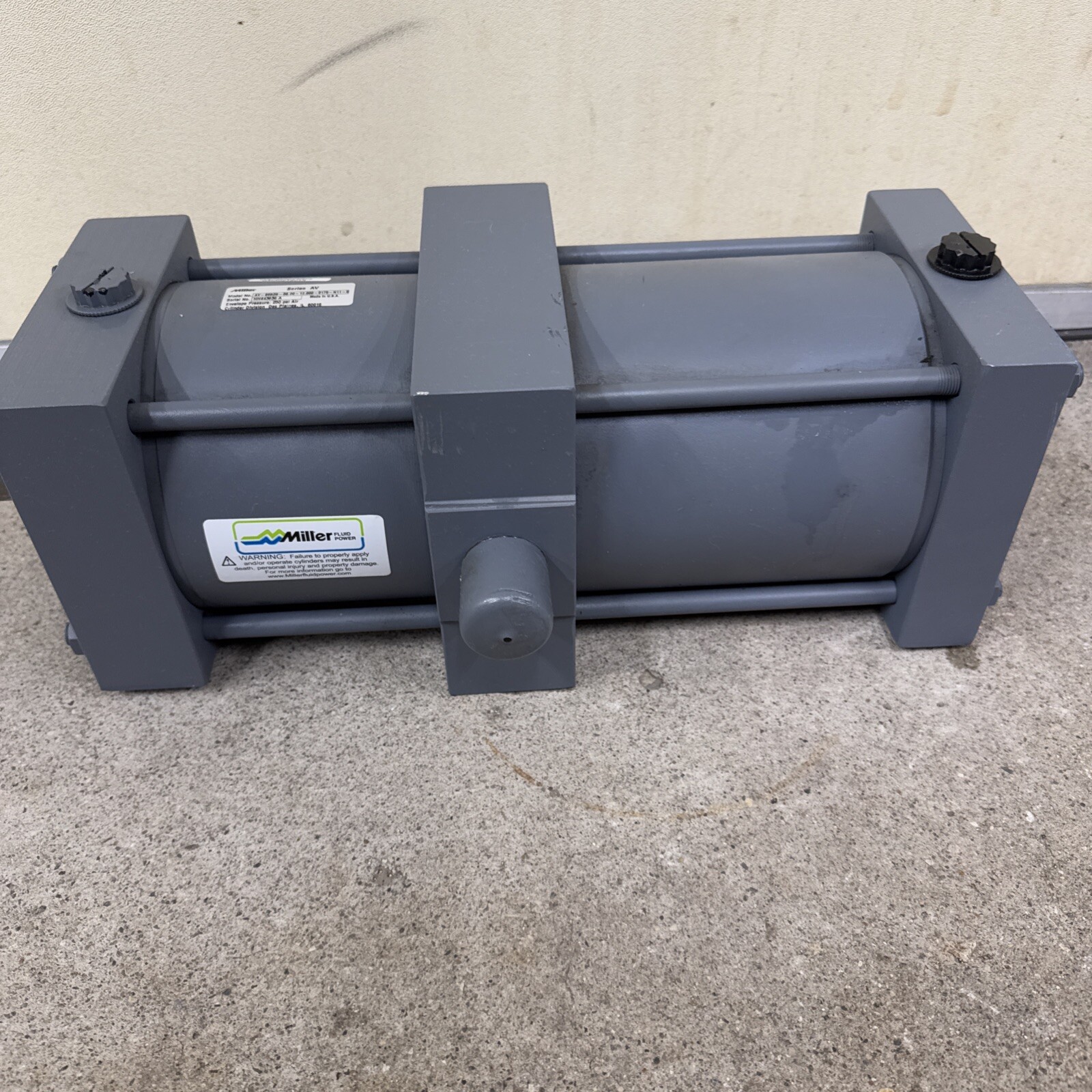 Miller AV-89B2B-06.00-12.000-0175-N11-0 Series AV Pneumatic Air Cylinder 250 PSI