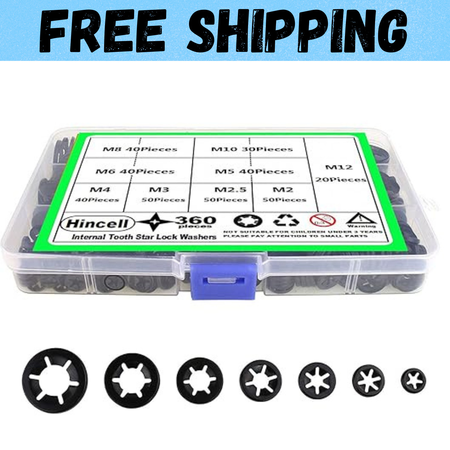 360 Pieces 9 Sizes Push Nuts Assortment, Speed Clips Retaining Clips Fasteners A