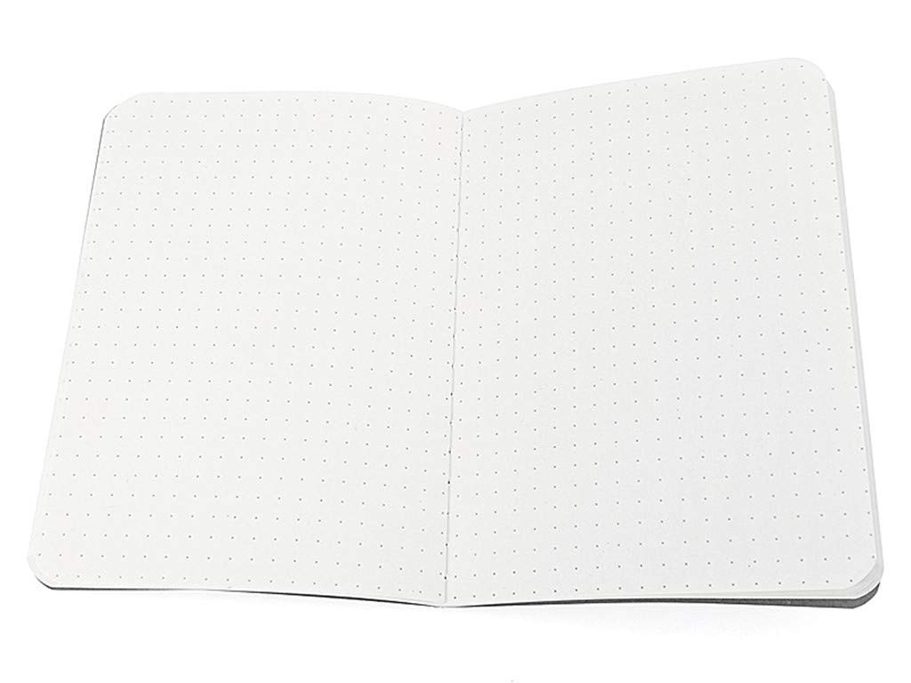 A6 Size Dot Grid Blank Book Retro Brown Cover for Journaling and Planning