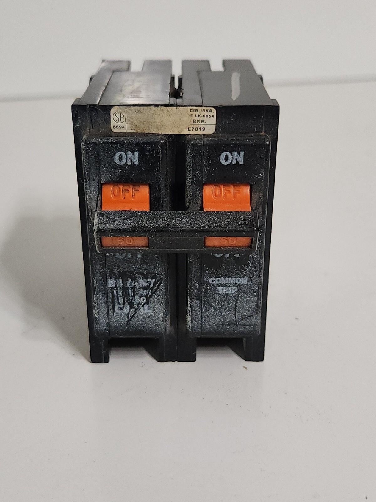 (TESTED) Westinghouse Bryant BR260 2 Pole Unit 60A Common Trip Circuit Breaker