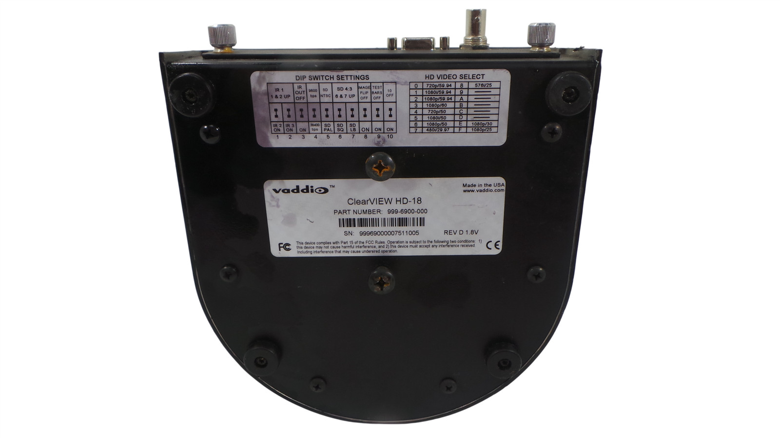 Vaddio ClearVIEW HD-18 PTZ Camera 999-6900-000 – Free Shipping