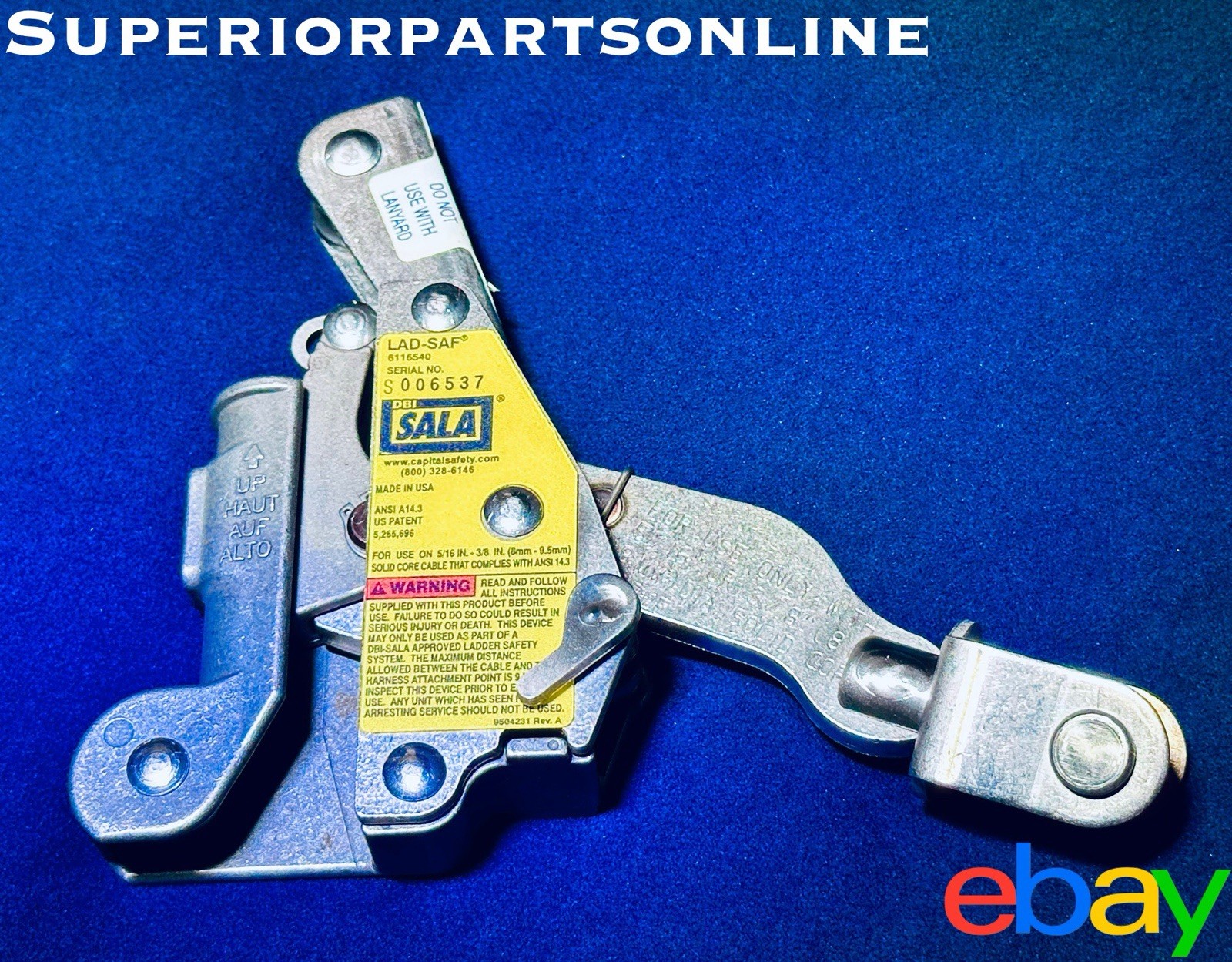 *NEW* DBI SALA 6116540 LAD-SAF Detachable Safety Cable Sleeve “Made In USA”
