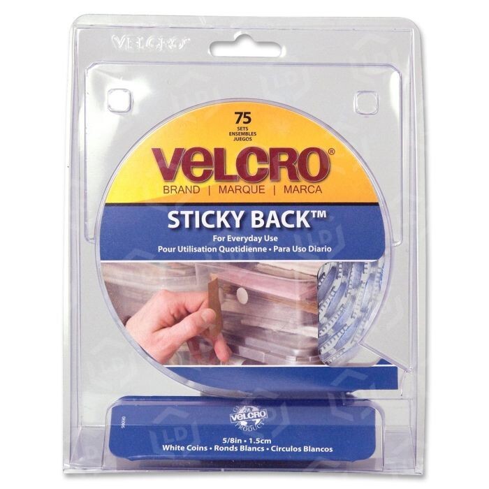 Hook and Loop Sticky Back 90090 Hook & Loop Fastener Coins – 75 per pack