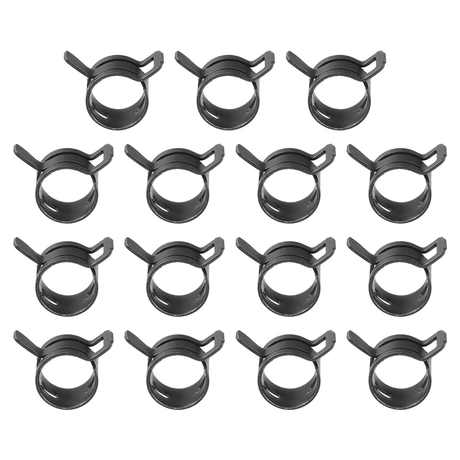 PATIKIL Spring Band Hose Pipe Clamps for 15-17mm OD Hose, 15 15-17mm, Black