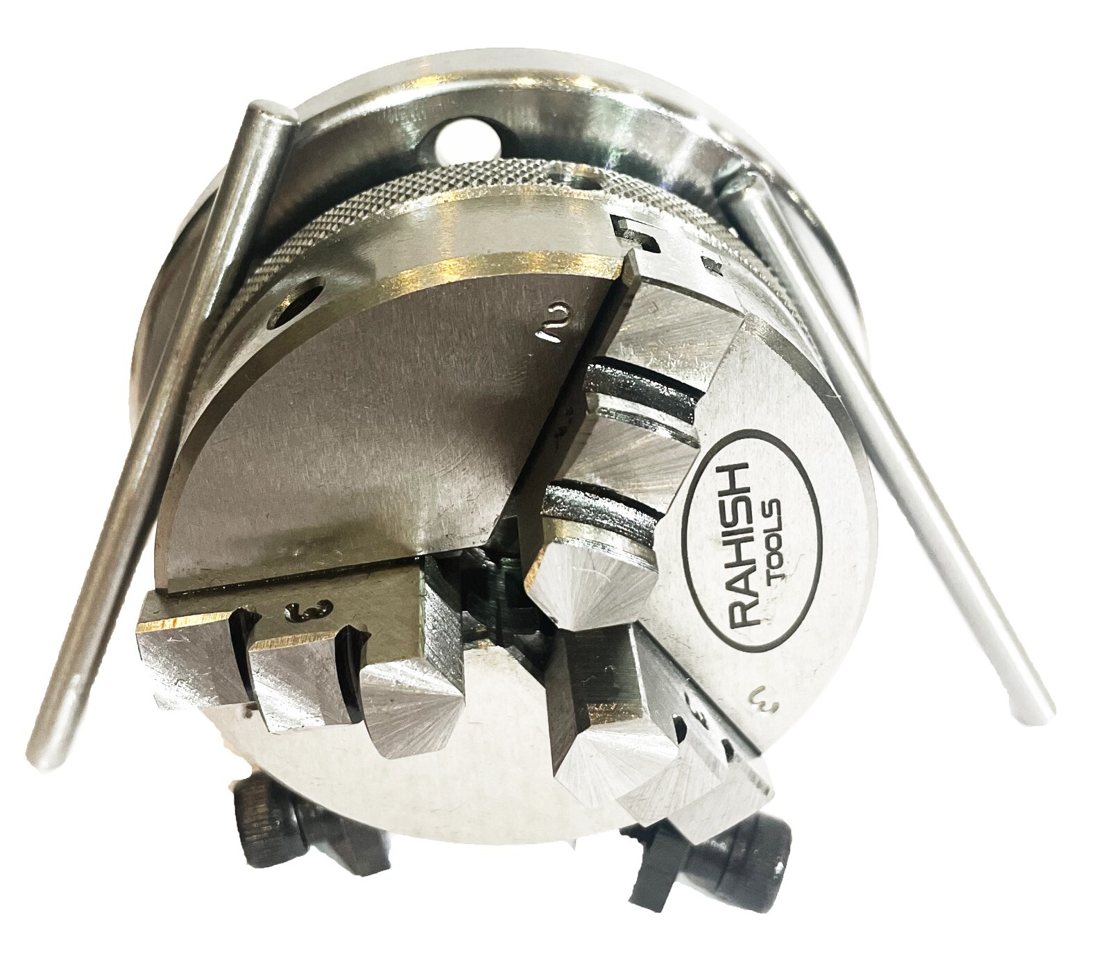 4″ 100 mm Rotary Table Horizontal And Vertical With 65 mm 3 Jaw Chuck Backplate