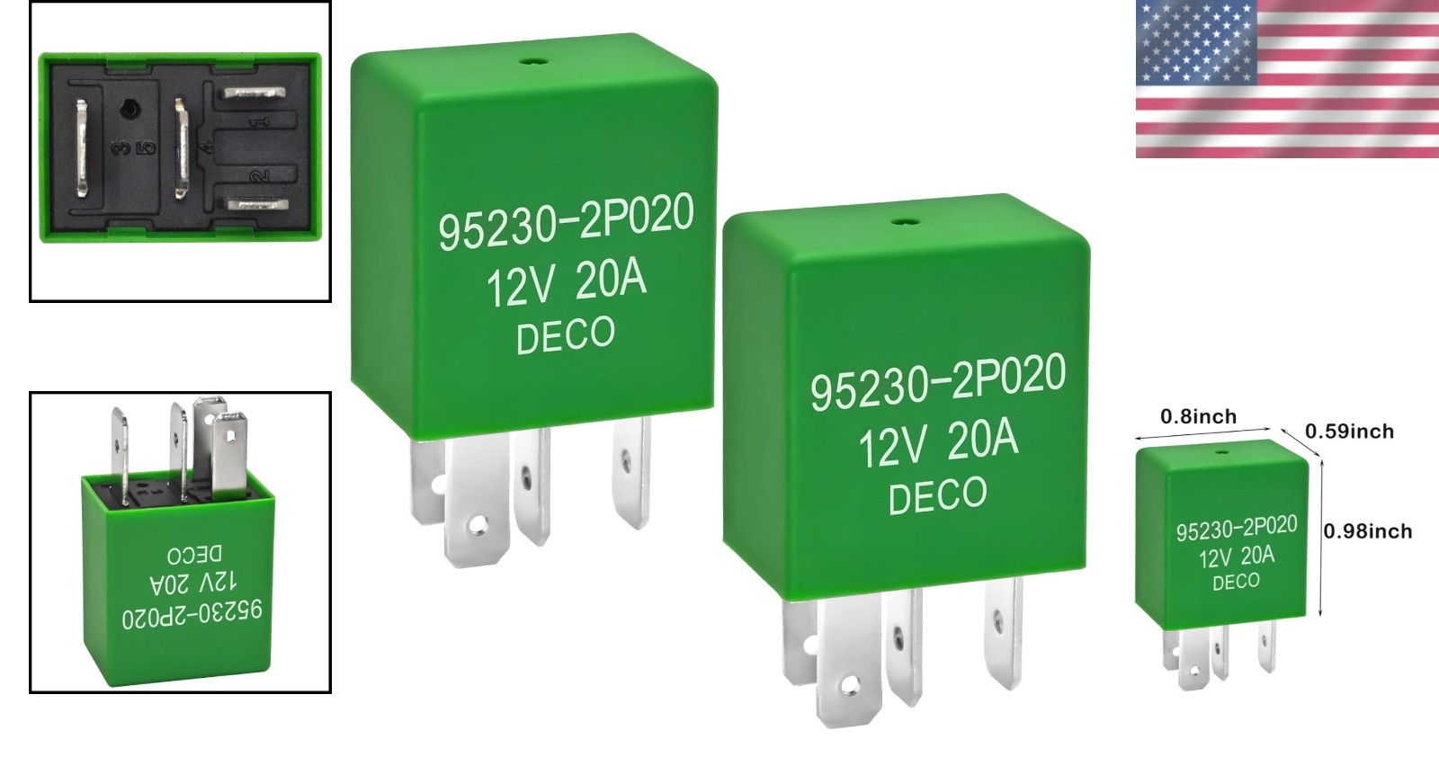 Power Relay Set of 2 12V 20A for Hyundai Kia Vehicles Compatible with Hyundai…