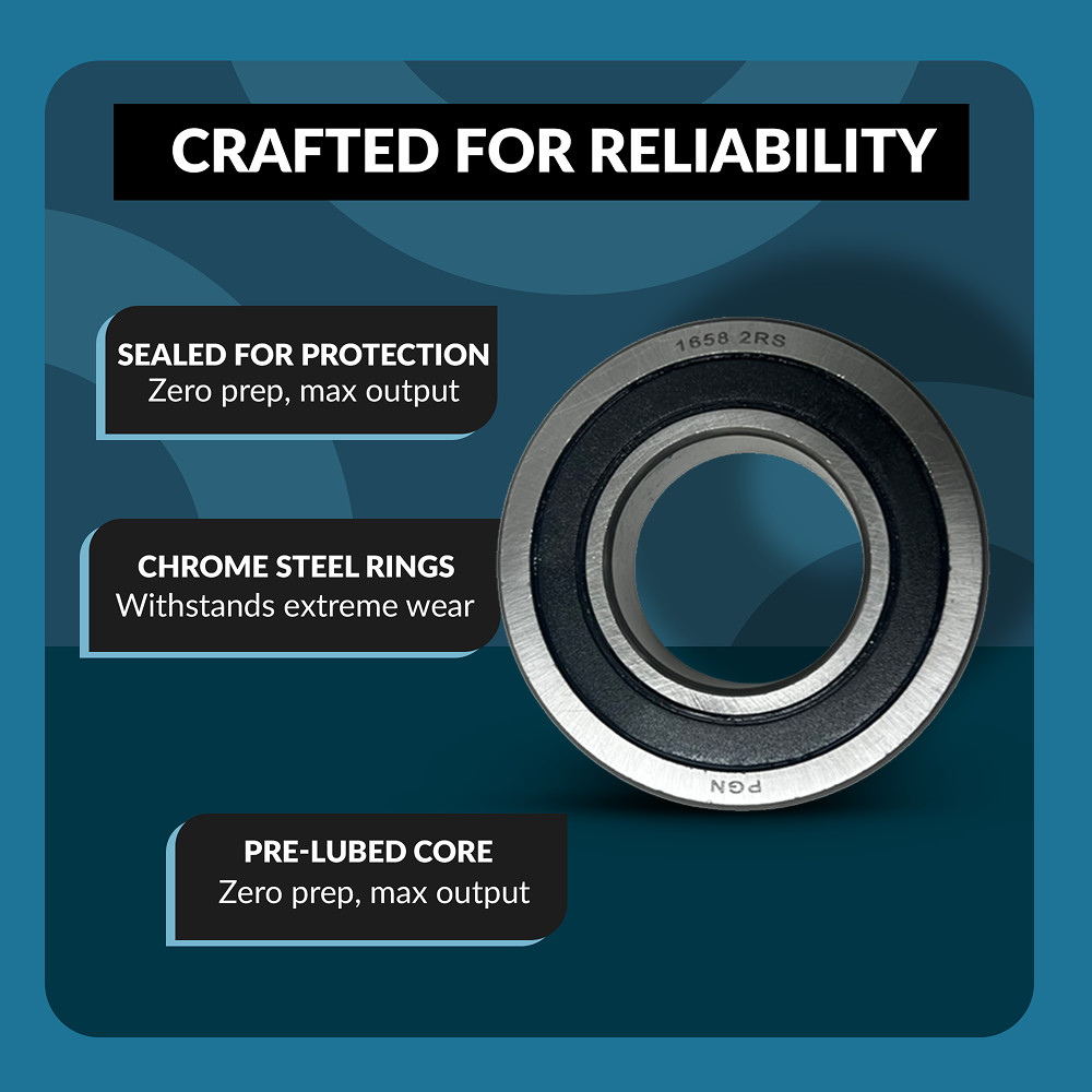 PGN 1658-2RS Bearing – Lubricated Chrome Steel Sealed Ball Bearing