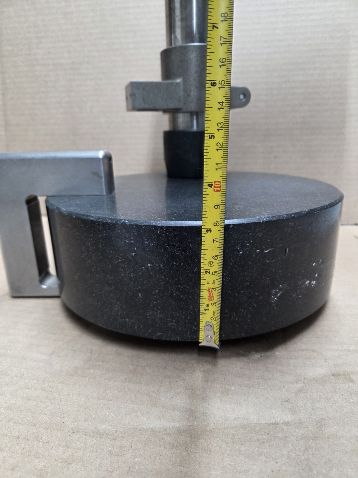Heidenhain 244 154-01 MS 200 Gauge Stand, ø10in Base, ø3in x 10in Column