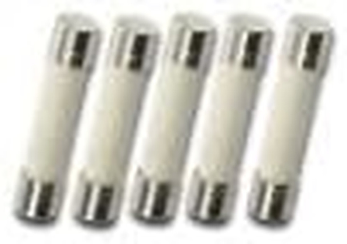 Pack of 5, 5X20Mm 15A Slow-Blow Ceramic Fuses T15A 250V