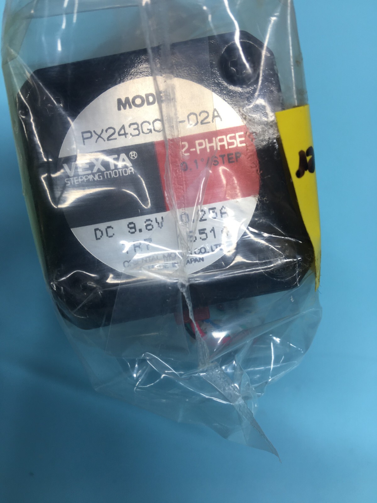 ORIENTAL MOTOR PX243G01-02A VEXTA 2-PHASE STEPPING MOTOR 9.6VDC 0.25A, 158084