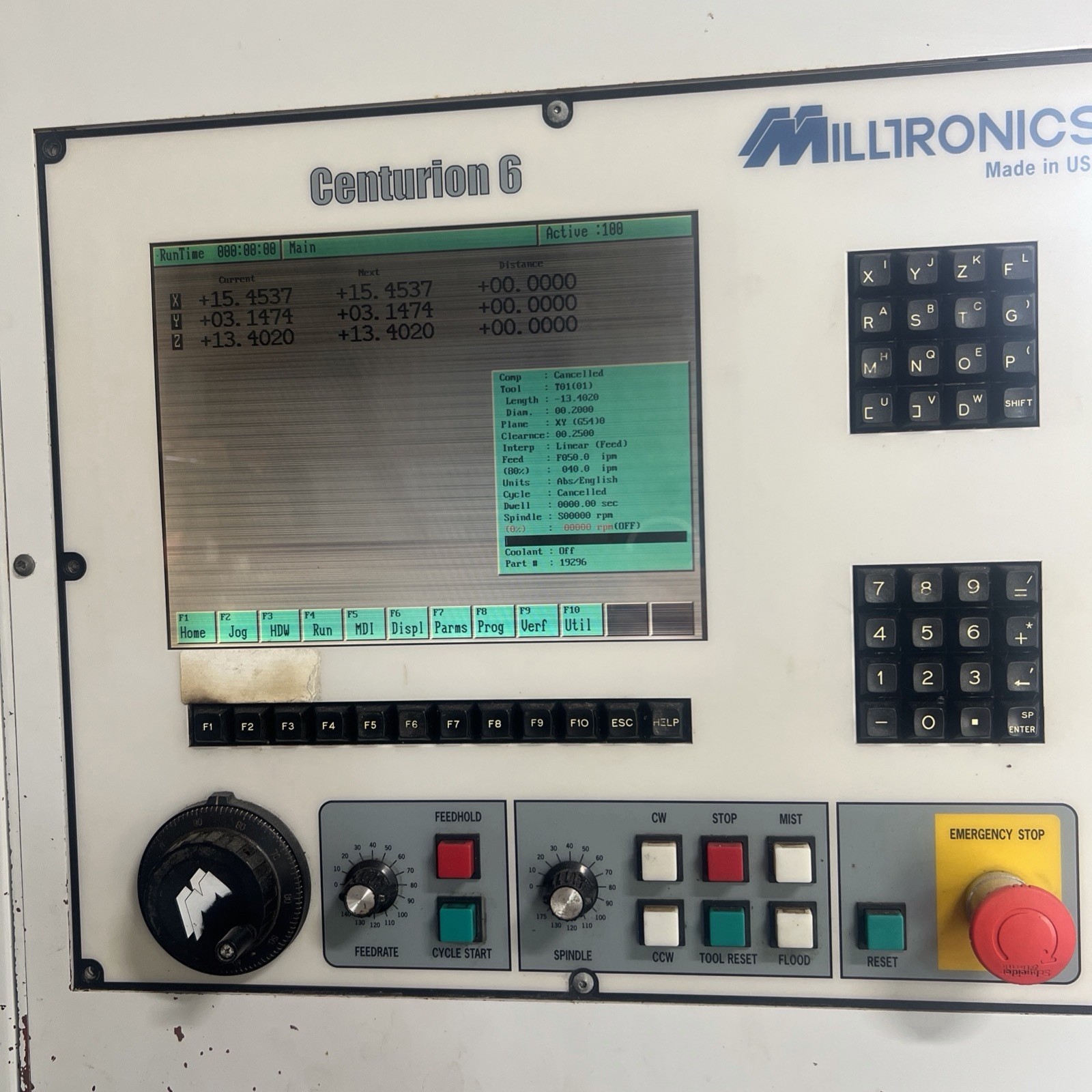 Milltronics Rw12 CNC Milling Machine Cat40 ATC Made In USA 220V 3phase