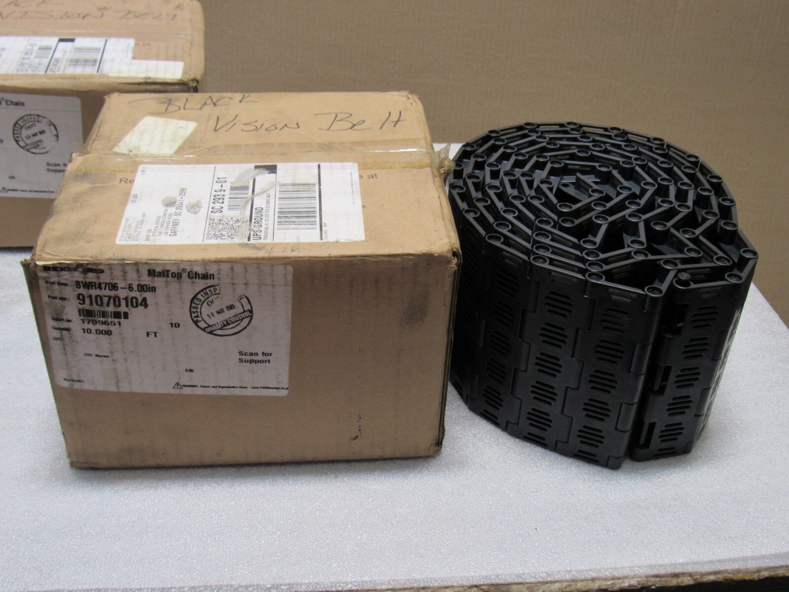 NEW REXNORD MAT TOP CHAIN BWR4706-6.00IN 91070104 6″W 10FT