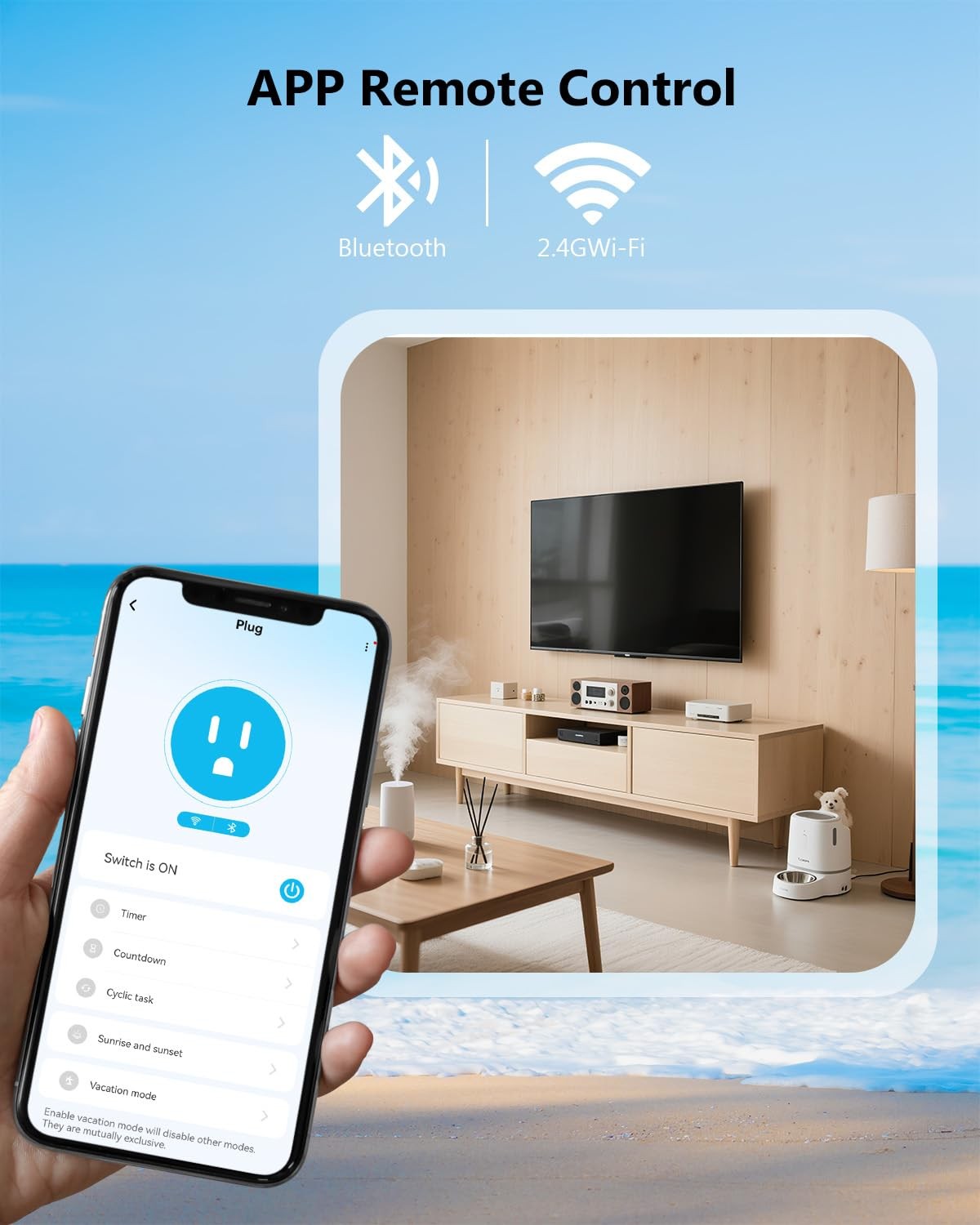 DAYBETTER Smart Plug Max 15A/1800W, Compatible with Alexa and Google White