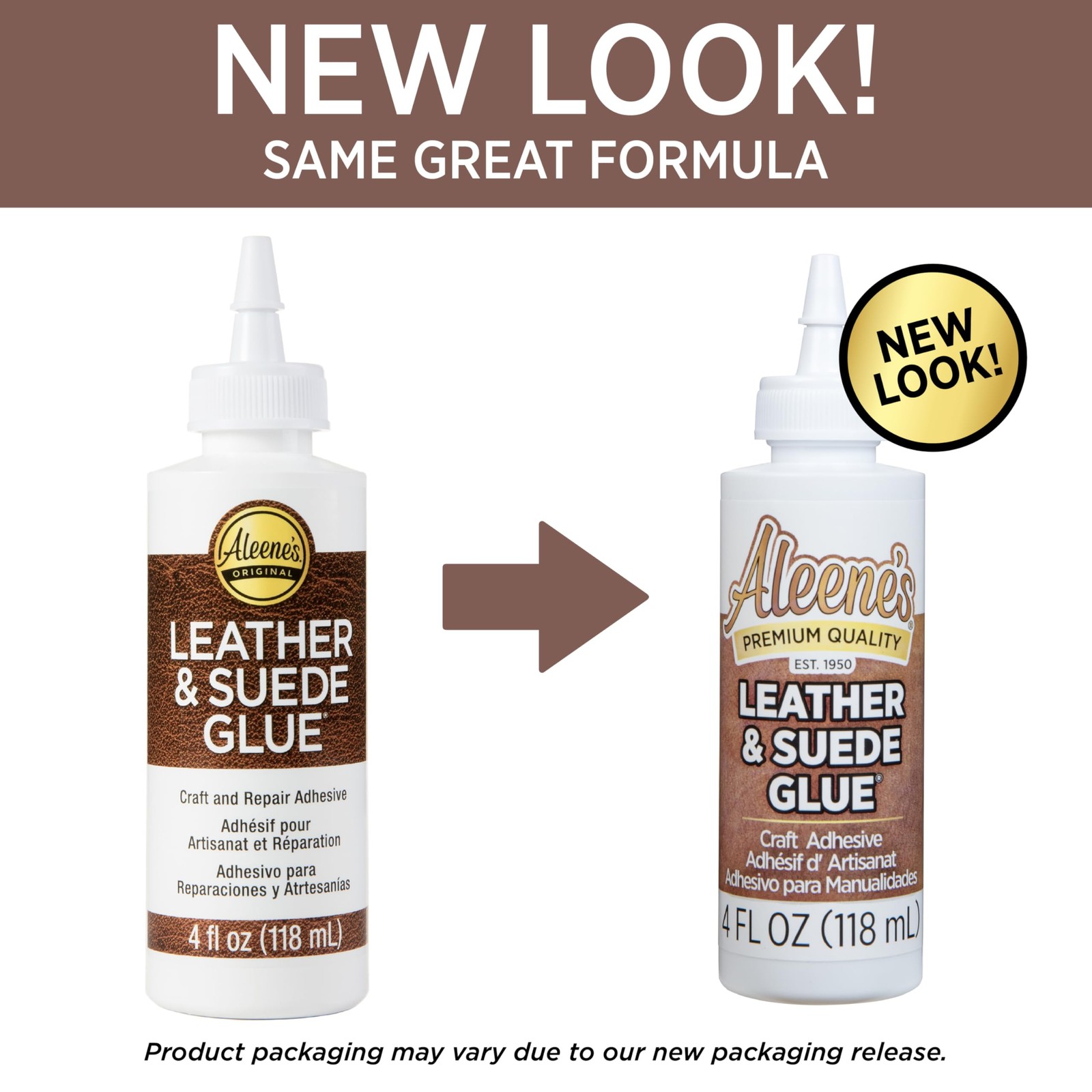 Aleene’s Leather & Suede Glue, Adhesive For Crafts, 4 fl oz, Clear
