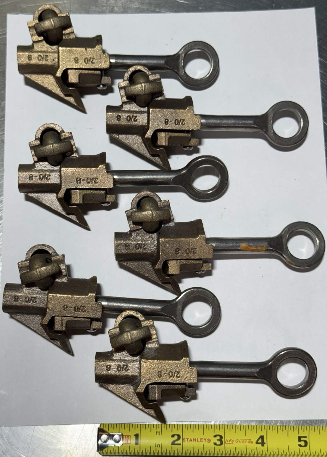(6) x Richards BHLC-100 Bronze Hot Line Tap Clamp #8 AWG – 2/0 AWG Range