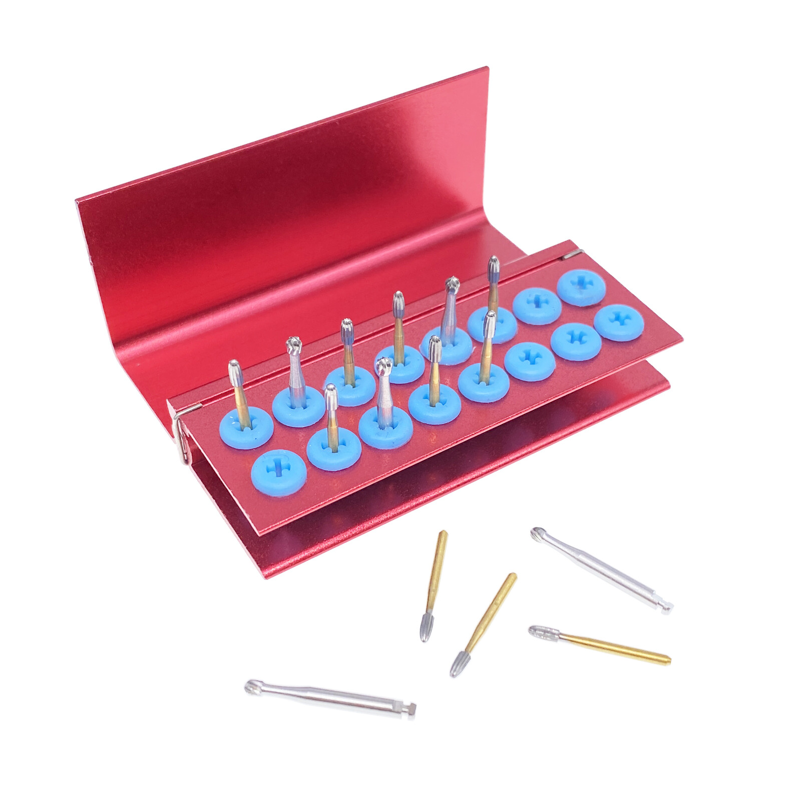 10/16/24 Hole Dental Burs Block Holder Disinfection Case For High Low Speed Burs