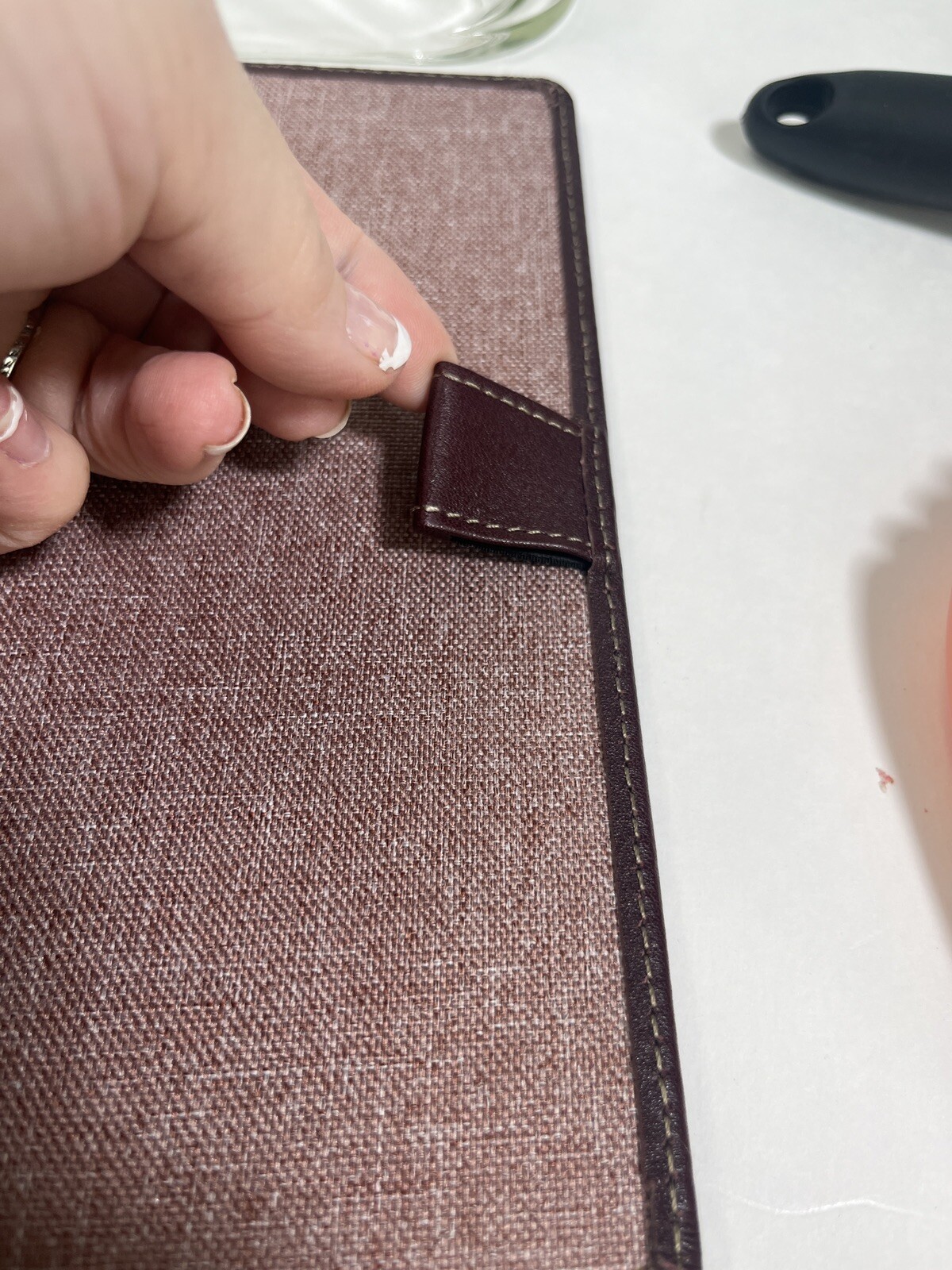Levenger Circa Foldover Notebook Size Junior Cordova Leather Oxblood New in Box