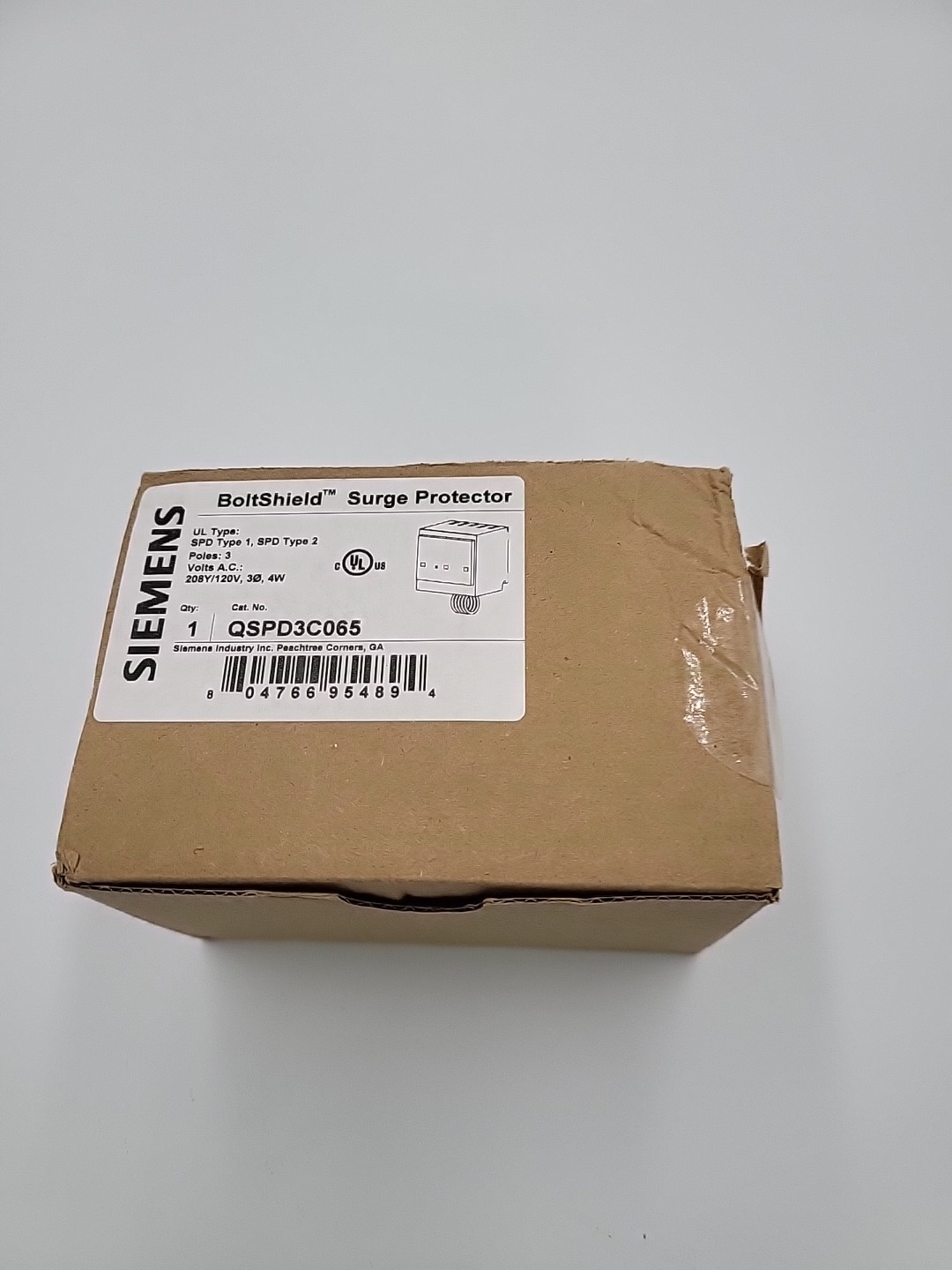 SIEMENS BOLTSHIELD Plug-in Surge Device 3-Pole 208y/120v,30,4w Qspd3c065