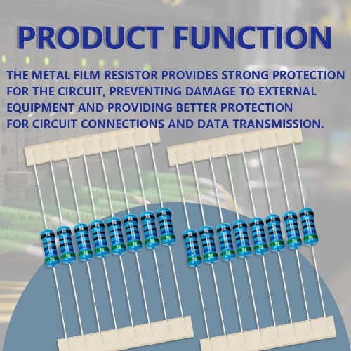 50 Pcs 1W 1 560 Ohm Metal Film Resistor Resistance DIY Project E Color: 50 pcs