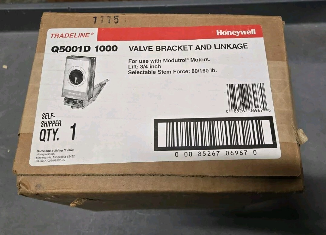 **New Factory Sealed & Clean** Honeywell Q5001D 1000 Valve Linkage Bracket Kit
