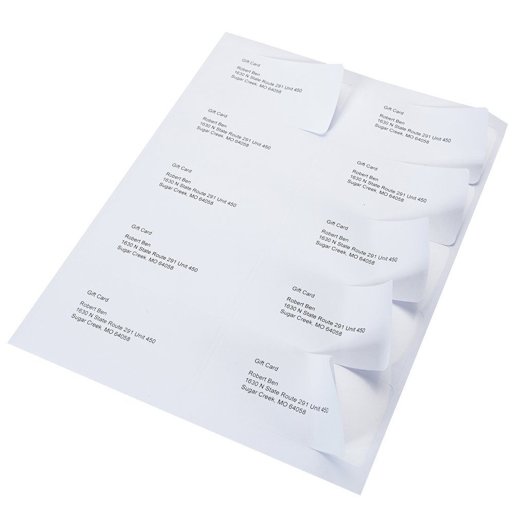 1000 2″ x 4″ White Self Adhesive Mailing Postage Shipping Labels 10 Up 100 Sheet