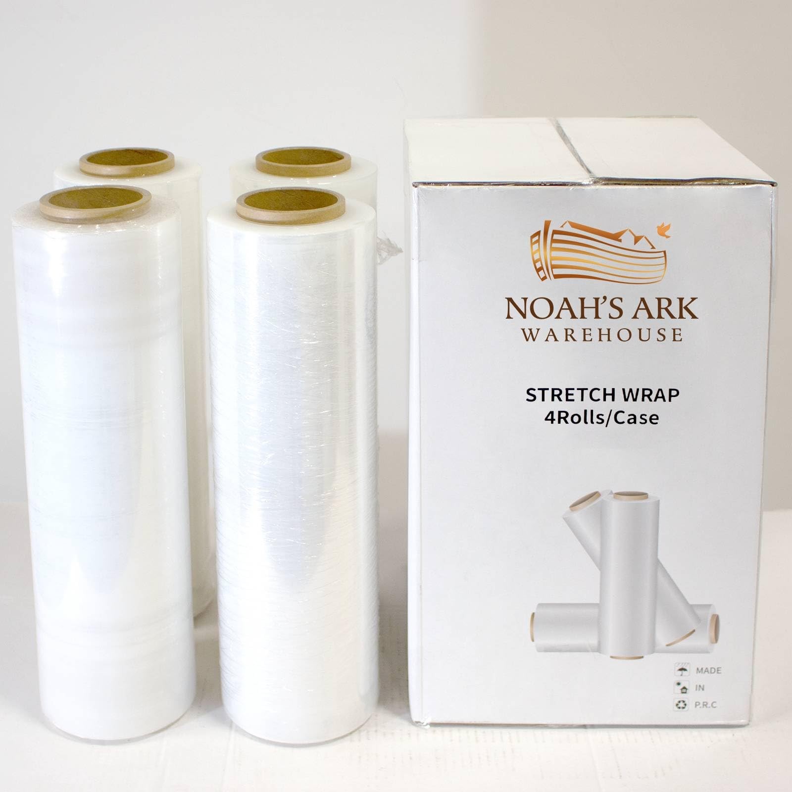 18″ x 1500FT Industrial Class Pallet Wrap, 80 Gauge Heavy-Duty Stretch Film, …