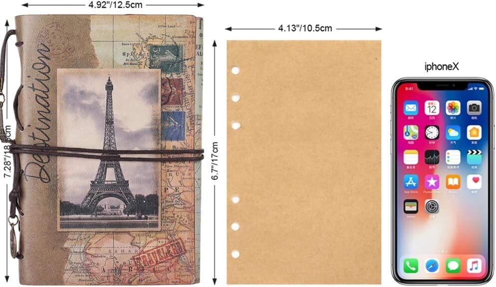 Leather Writing Journal Notebook, MALEDEN Vintage Traveler Notebook Sketchbook
