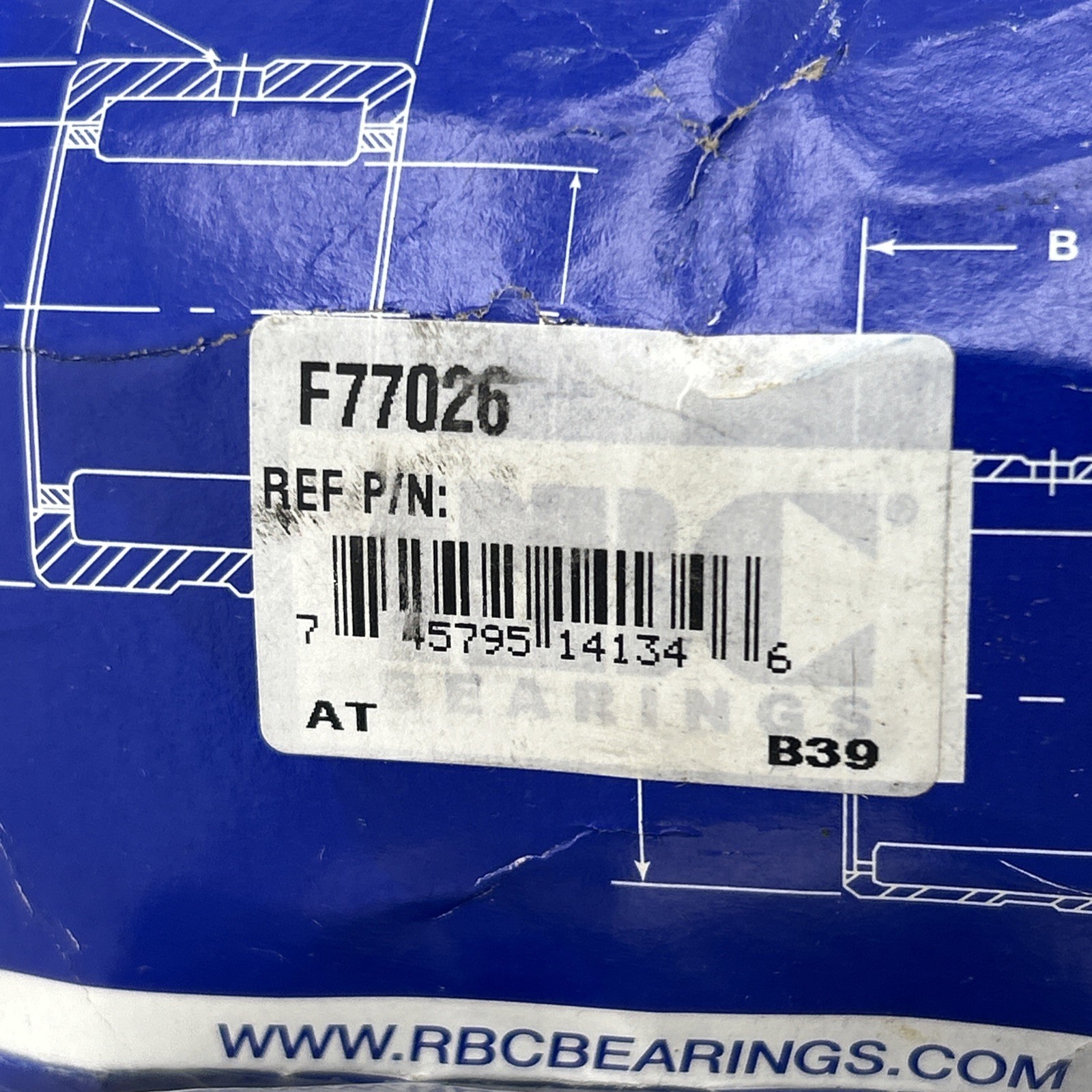 RBC Bearings F77026 H RBC F77026 BPM A3618 RBC BEARING